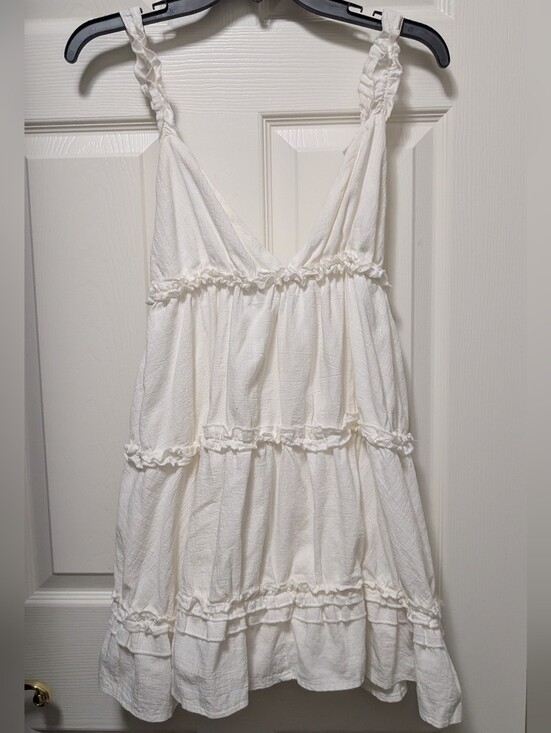 Princess Polly Dresses & Skirts - Princess Polly Romeo Mini Dress White Ruffle Size 4